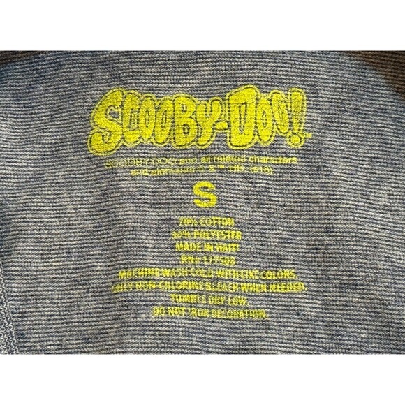 SCOOBY-DOO Short Sleeve Crew Neck T-Shirt Gray Small - Picture 4 of 5